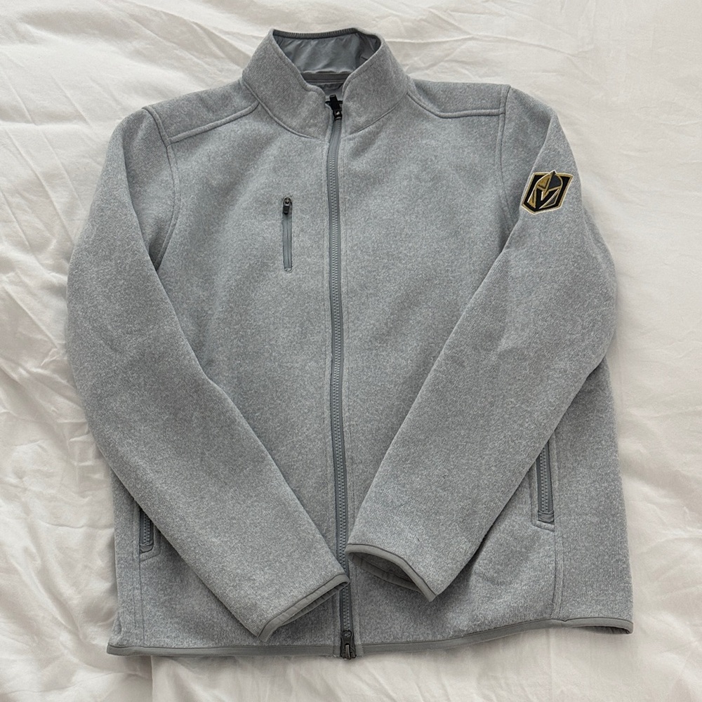 VGK Gray Full-Zip Sweater Jacket size Large. Bobby Jones